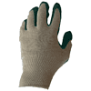 Перчатки трикотажные х/б, одинарный латексный облив, 13 кл. вязки, белый, зеленый - 2