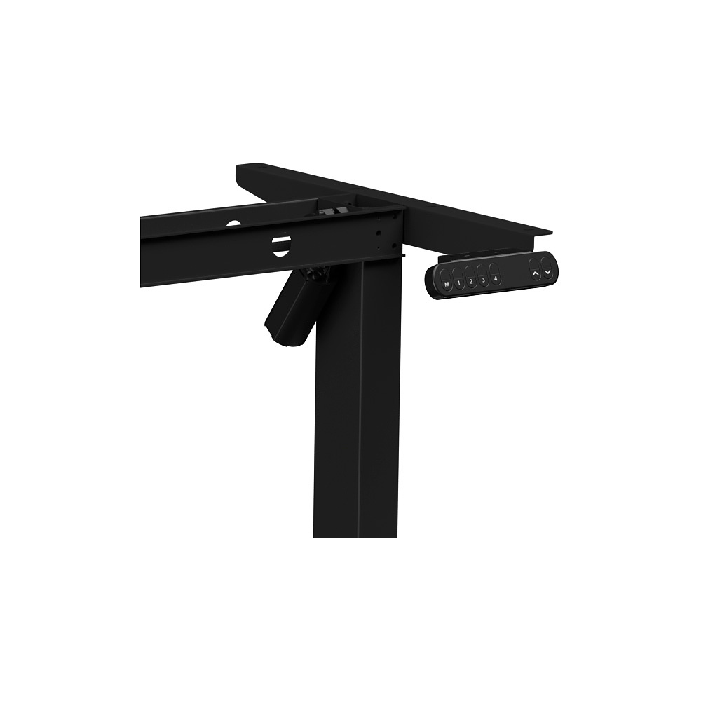 Стол с электроприводом WellDesk Basic 1300x675х18 черный/дуб денвер трюфель (9191456+9072454) - 3