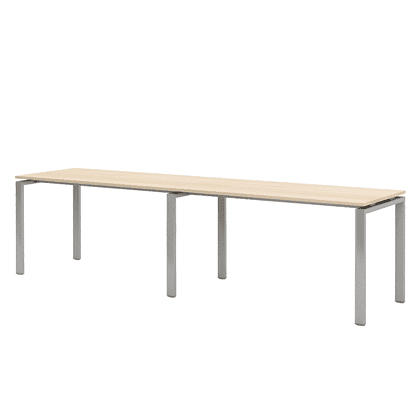 Коллекция Титан Бенч-система линейная на 2 рабочих места ТН312ТР-2х1+ТН312К-22_ПР, 2400х700х742, с пропусками для кабеля