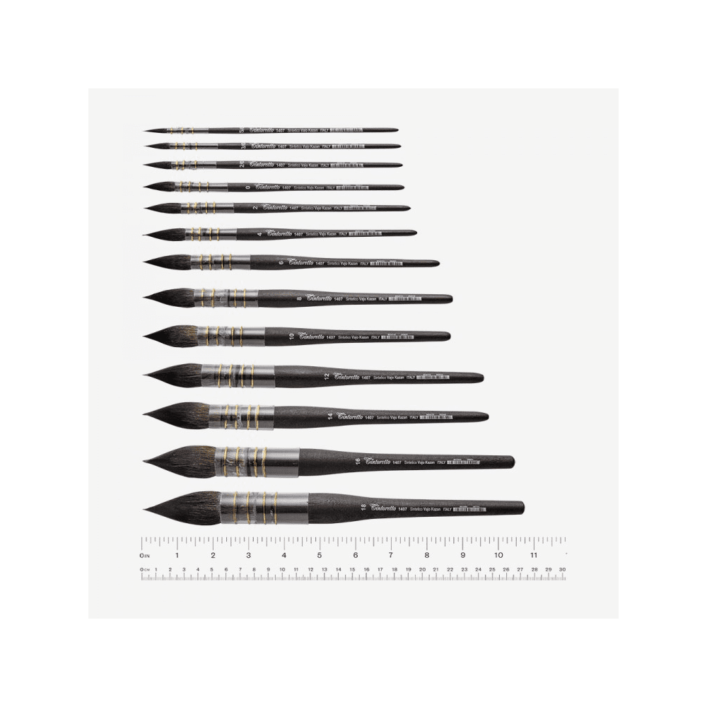 Кисть для рисования "Tintoretto", имитация белки, круглая, №2 - 3