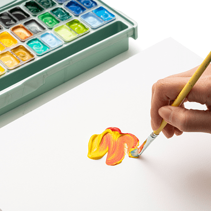 Краски акриловые"Himi Jelly Cup", набор 36 цветов, 12 мл, кювета - 6