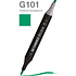 Маркер перманентный двусторонний "Sketchmarker Brush", G101 зеленый изумрудный