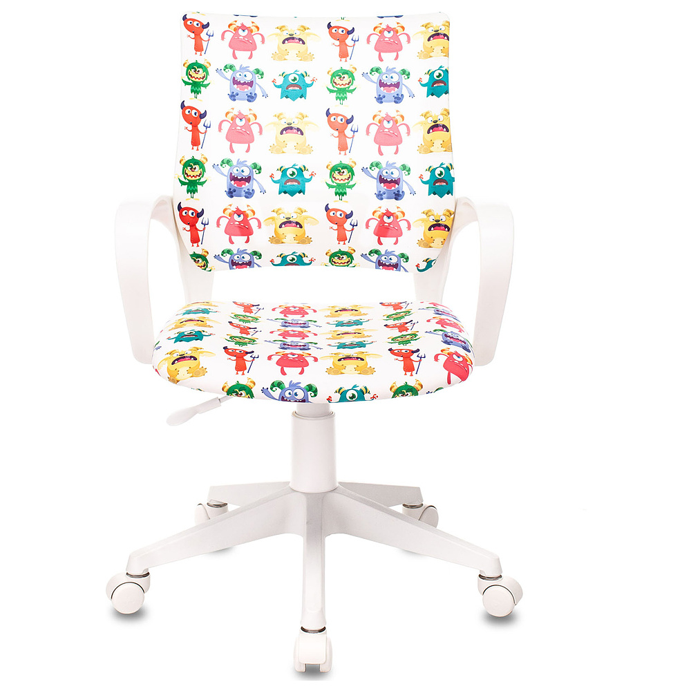 Кресло детское Бюрократ BUROKIDS 1W, ткань, пластик, монстры - 3