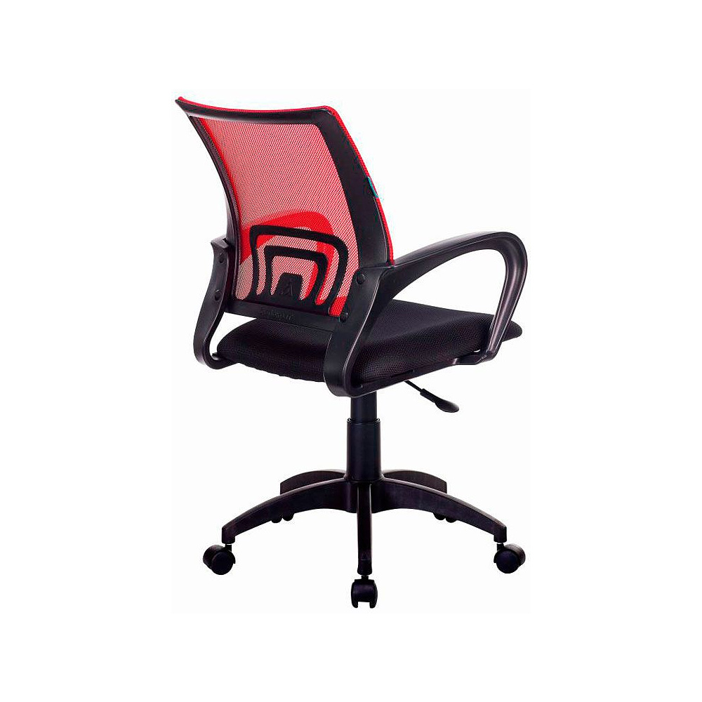 Кресло для персонала Бюрократ "CH-695NLT", ткань, пластик, красный, черный - 4