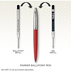 Ручка шариковая автоматическая "Jotter Core K63 Bond Street Black CT", 1,0 мм, черный, серебристый, стерж. синий - 7
