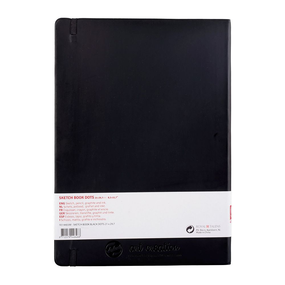 Скетчбук "ArtCreation", 21x30 см, 80 г/м2, 80 листов, точки, черный - 3