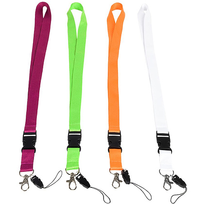 Тесьма с клипсой для бейджа с разъемом, 560x20 мм, белый - 2