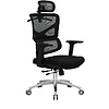 Кресло для руководителя EVOLUTION "ERGO Fabric", ткань, сетка, металл, черный - 3