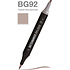 Маркер перманентный двусторонний "Sketchmarker Brush", BG92 серый насыщенный