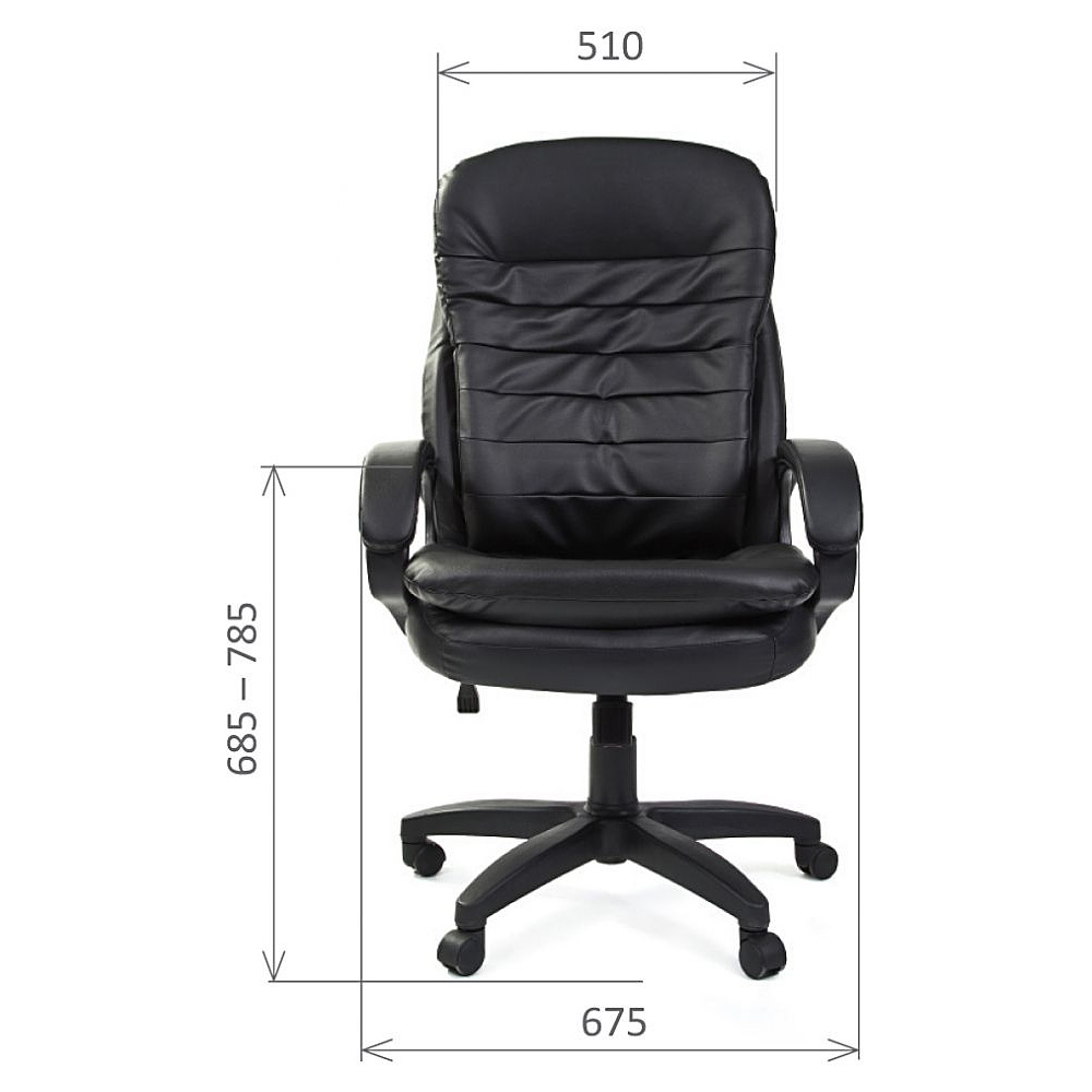 Кресло для руководителя "Chairman 795 LT", экокожа, пластик, черный - 2