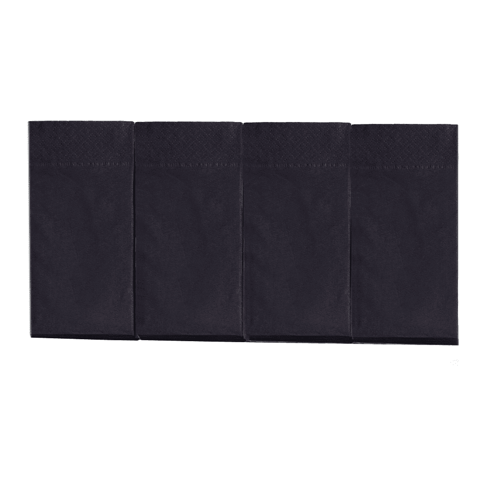 Салфетки бумажные "Бик-пак" 1/8 сложение, 200 шт, 33x33 см, черный