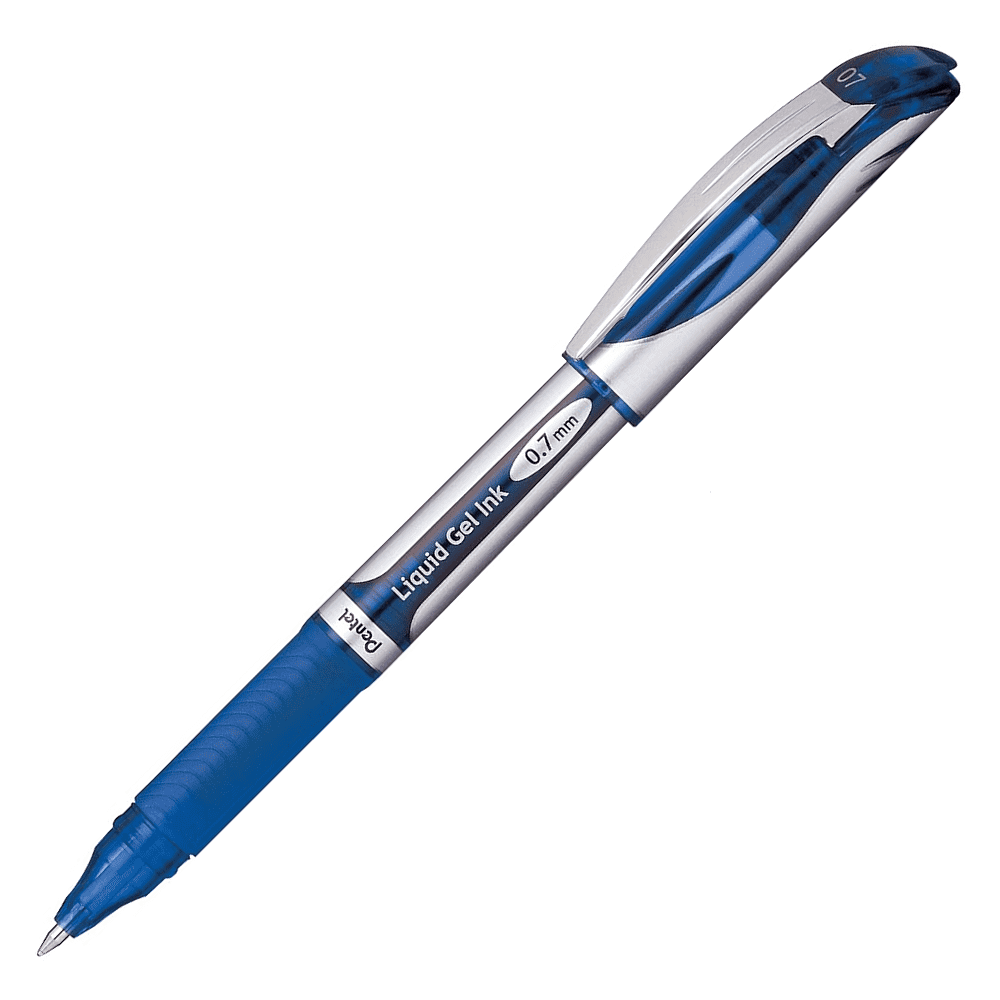 Ручка-роллер "EnerGel BL57", 0.7 мм, синий, серебристый, стерж. синий