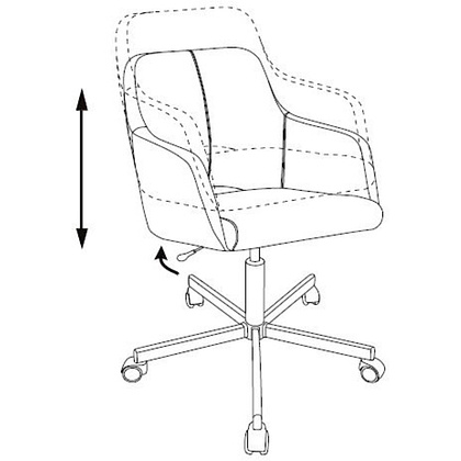 Кресло для персонала Бюрократ "CH-380M", ткань, металл, черный, зебра - 6