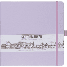 Скетчбук "Sketchmarker", 80 листов, 20x20 см, 140 г/м2, фиолетовый пастельный