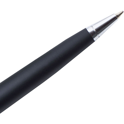 Набор ручек "Shadow": ручка шариковая автоматическая и роллер, черный, серебристый - 3