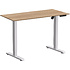Стол с электроприводом WellDesk Basic 1300x675х18 белый/дуб бардолино натуральный (9191460+9072452)