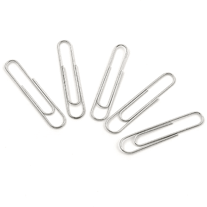 Скрепки "OF", 50 мм, 100 шт., серебристый - 2