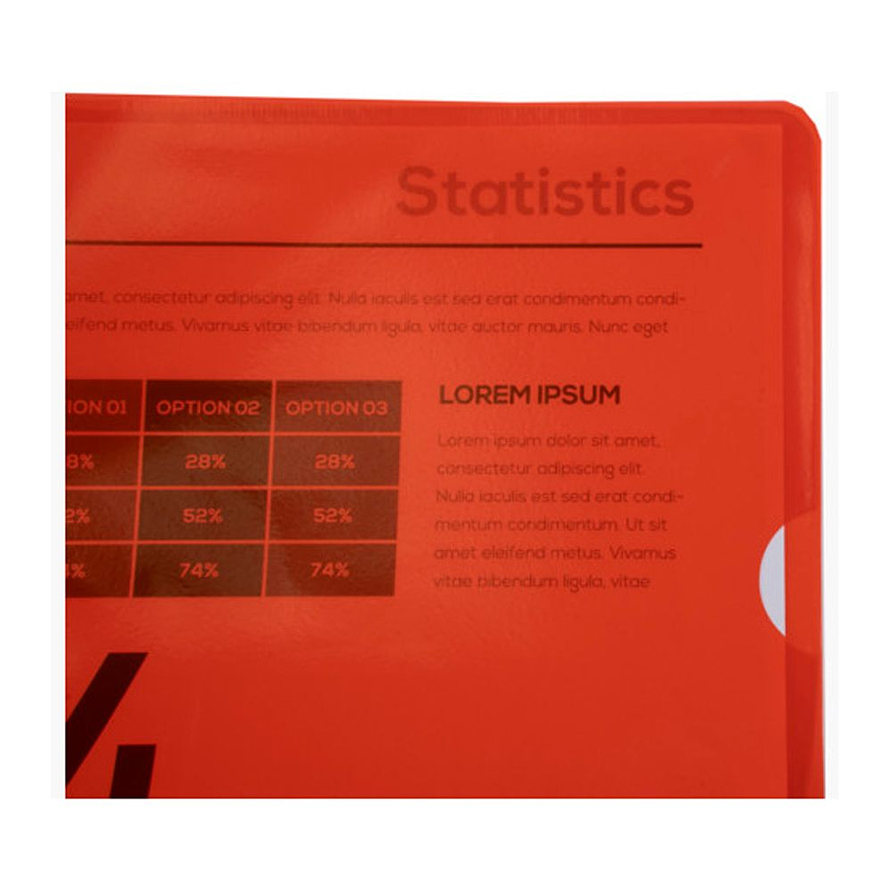 Папка-уголок "Exacompta", А4, 130 мк, прозрачный, красный - 4