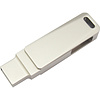 USB Flash накопитель 3.0 32 Gb СК-046, TypeC Dual, металл, серебристый   - 4