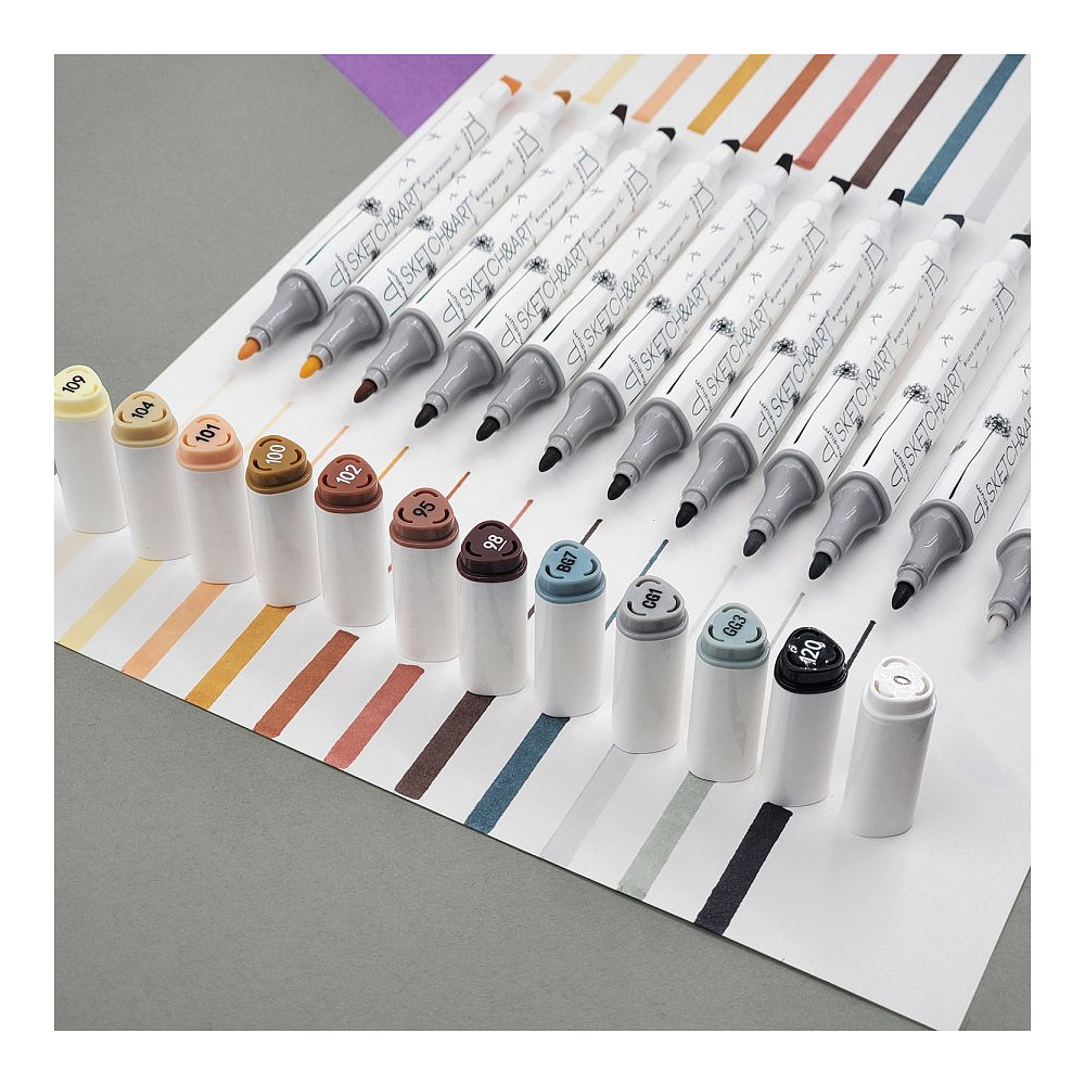 Набор двусторонних маркеров для скетчинга "Sketch&Art", 48 цветов - 3