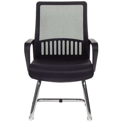 Кресло на полозьях Бюрократ "MC-209", сетка, ткань, металл, черный - 2