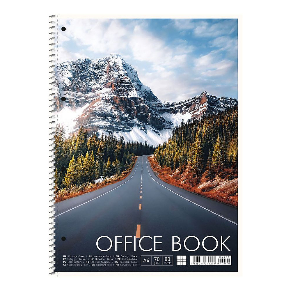 Тетрадь "Expert Officebook", А4, 80 листов, клетка, ассорти