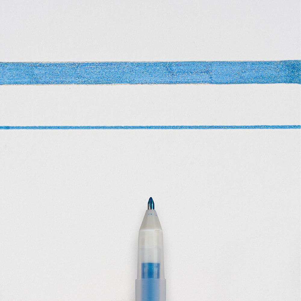 Ручка гелевая "Gelly Roll Stardust", 0.5 мм, прозрачный, стерж. синий - 2