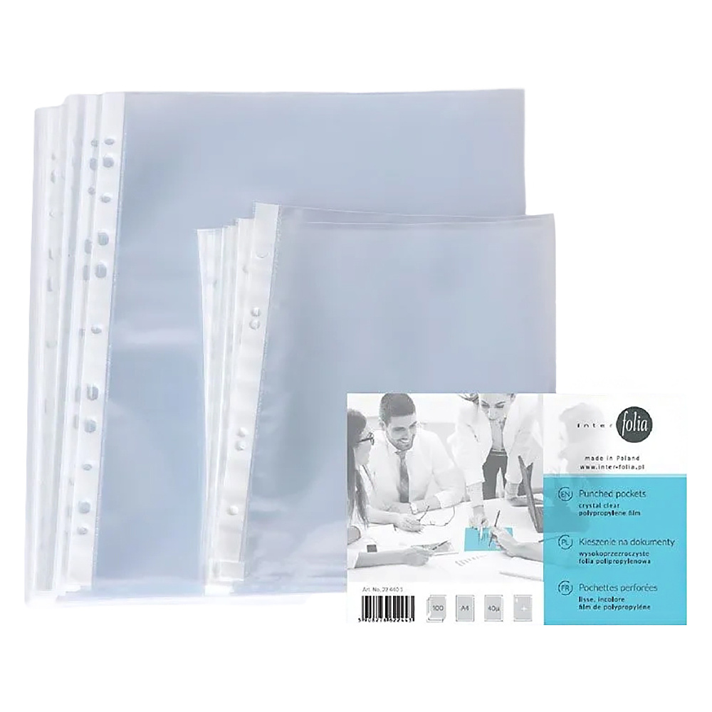 Файл (папка-карман) "Inter-folia", А4, 110 мк, 50 шт., прозрачный - 2
