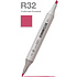 Маркер художественный "Brushmarker", двухсторонний, R32 глубокий розовый
