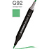 Маркер перманентный двусторонний "Sketchmarker Brush", G92 зеленый лист