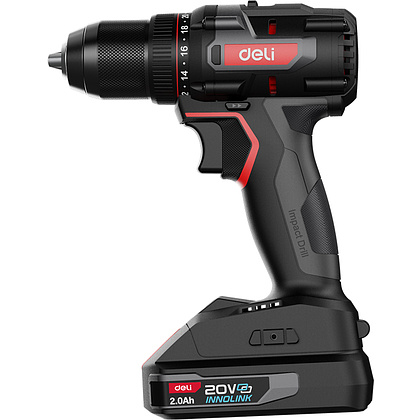 Аккумуляторная дрель-шуруповерт Deli RS EDE-DZ20-2D2 20 В, 70 Нм, 2 АКБ, 2 Ач, сумка - 3