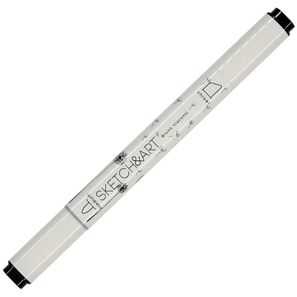 Маркер перманентный двусторонний "Sketch&Art", черный