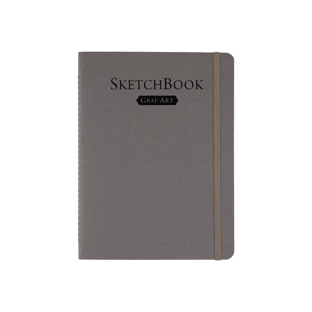 Скетчбук для графики "GrafArt white", 20 листов, 15х20 см, 160 г/м2, серый