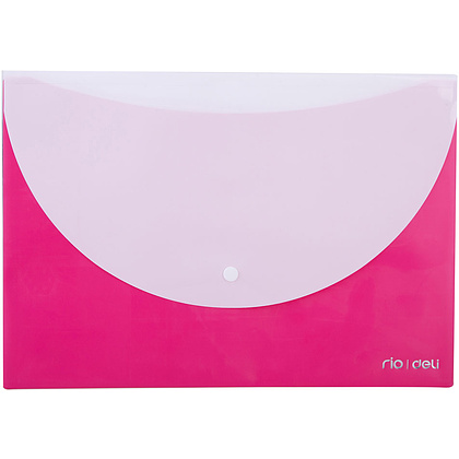 Папка-конверт на кнопке "Deli", A4, ассорти - 2