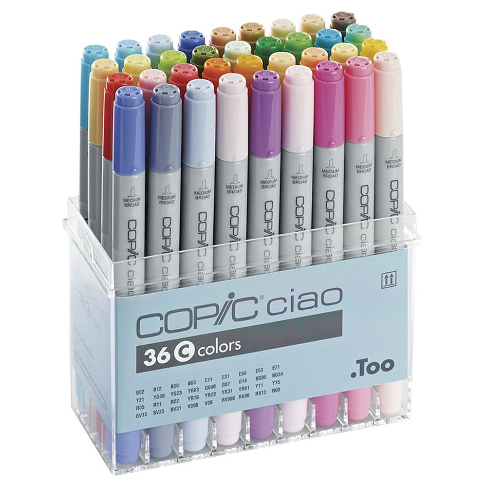 Набор маркеров перманентных "Copic ciao" C, 36 цветов
