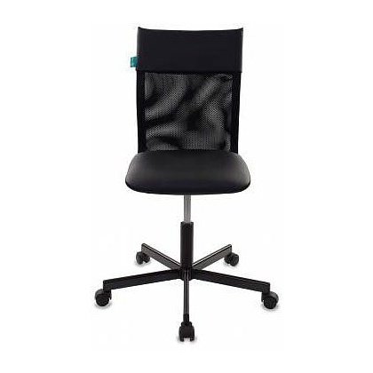 Кресло для персонала "Бюрократ CH-1399", экокожа, сетчатая ткань, металл, черный - 2