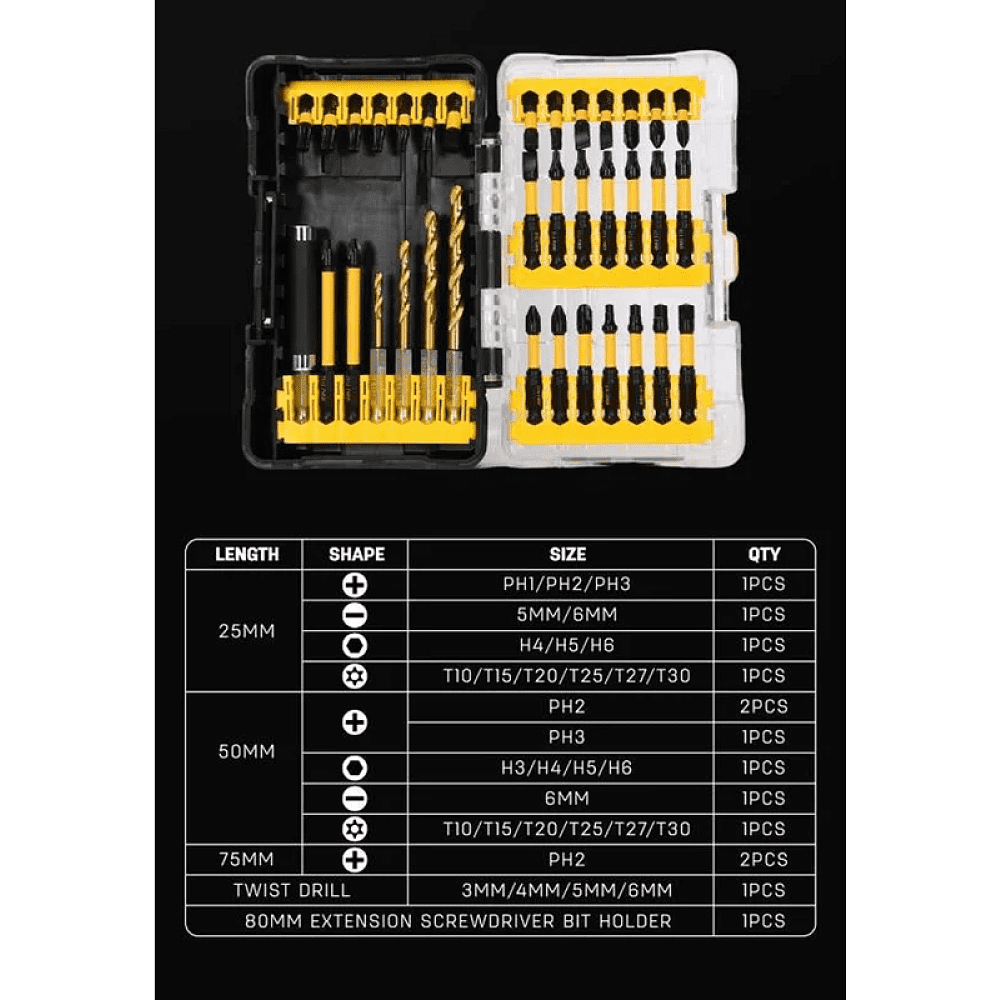 Набор оснастки Deli YS EDL251204, 35 шт. - 6