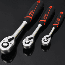 Ключ-трещотка Deli RS EDQ41802, 1/4", 150 мм, 72 зуба