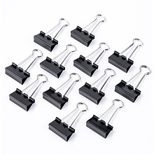 Зажим для бумаг "Deli", 19 мм, черный