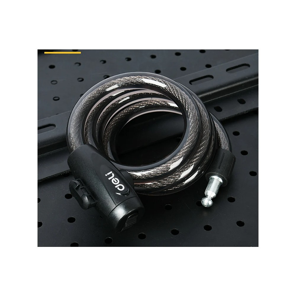 Замок тросовый велосипедный Deli YS EDL508063, 15х1200мм, ключи 2 шт - 6