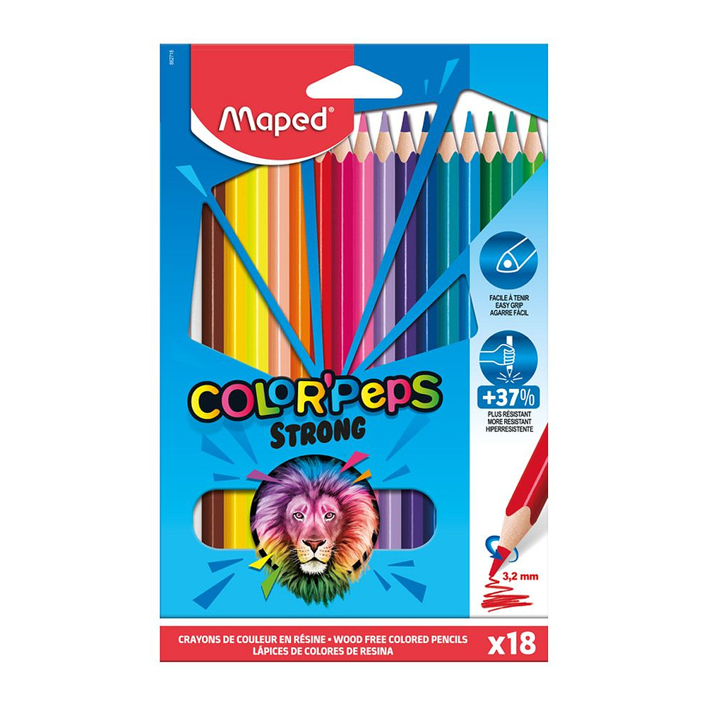 Цветные карандаши Maped "Color Peps Strong", 18 цветов
