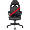 Кресло игровое "Zombie DRIVER", экокожа, пластик, черный, красный - 11