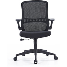 Кресло для персонала SitZone CH-526B сетка, ткань, пластик, черный