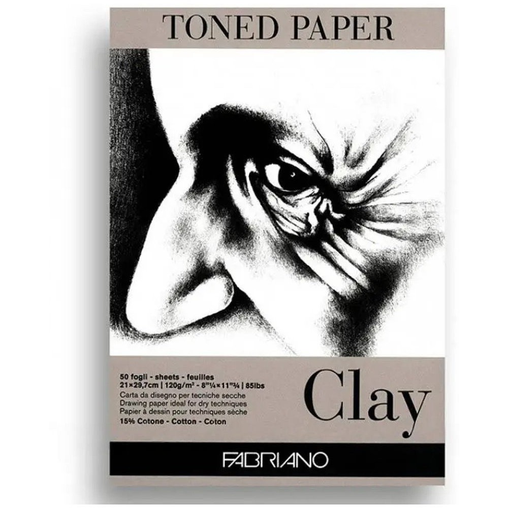 Блок бумаги для рисования "Fabriano. Clay", 21х29,7 см, 120 г/м2, 50 листов