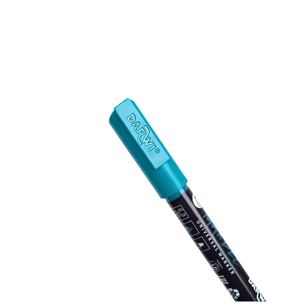 Маркер акриловый "Darwi.Marbel" 610, павлиний зеленый - 3