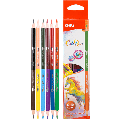 Цветные карандаши "ColoRun", двусторонние, 12 цветов