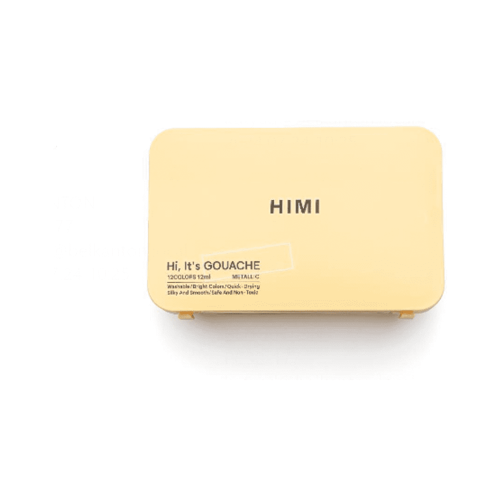Краски гуашевые "Himi Jelly Cup. Metallic", 12 цветов, кювета, пластиковый футляр - 10