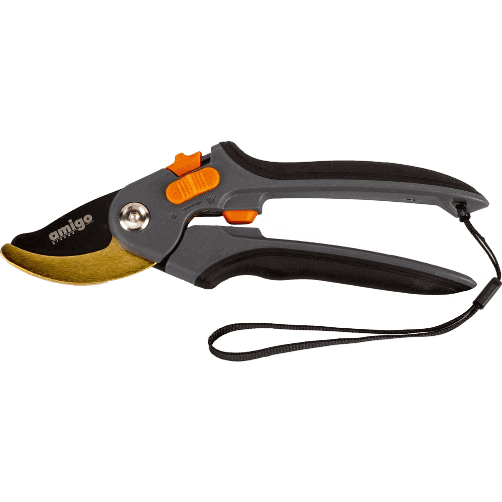 Секатор садовый Amigo Grande 76407, 210 мм, SK5, серый, черный