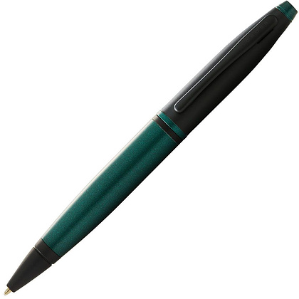 Ручка шариковая автоматическая "Cross Calais Matte Green and Black Lacquer", 0.7 мм, матовый зеленый, черный, стерж. черный