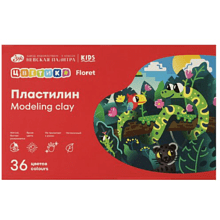 Пастилин "Цветик", 36 цветов